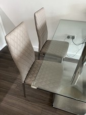 4-Chair and Glass Table Dining Set - Excellent Condition