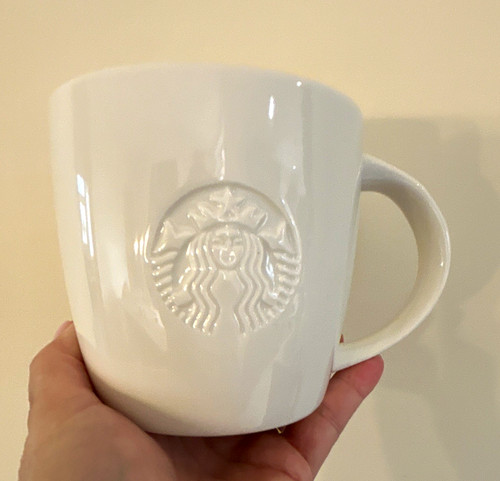 Starbucks white ceramic mug - white,