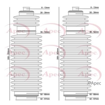 Steering rack boot kit - rack,