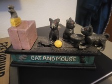 Cat and Mouse Mechanical Money Box Piggy Bank