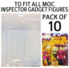 Pack of 10 Protective Cases For MOC Inspector Gadget Figures - AFTWWE WWE WWF