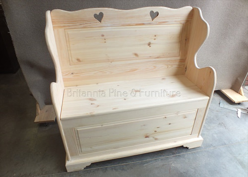 3ft solid pine - monks, bench-