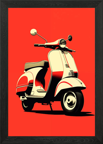 Vespa framed wall - vespa,