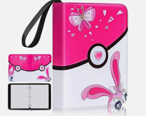 Pink pokemon card folder album - pokemon,