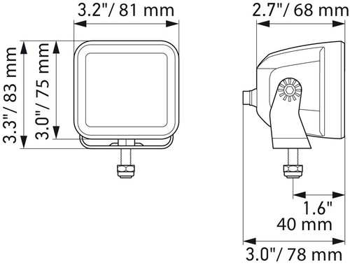 Hella led spotlight black - led-spotlight,