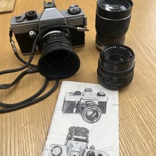 Praktica LTL 35mm SLR Pentcon Germany 3 Lenses