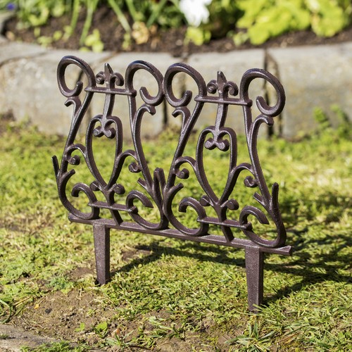 Cast iron garden lawn edging - cast,