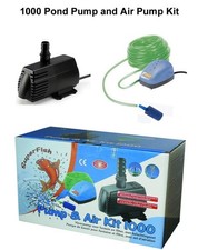 Superfish Pond Flow Eco 1000 Water Feature Pump + Airpump Airline & Airstone