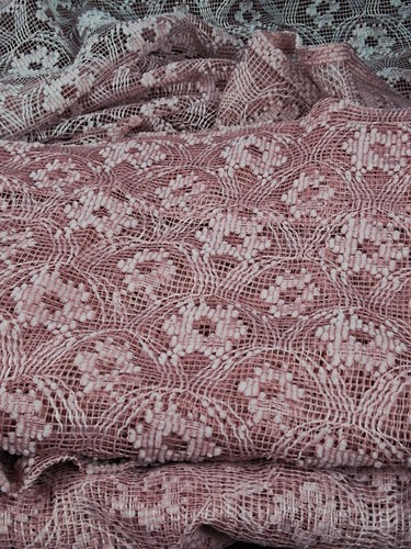 Vintage 1970s lace panel - vintage,
