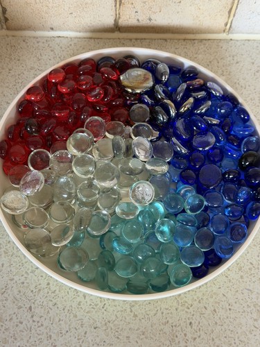 Large lot glass pebbles - glass,
