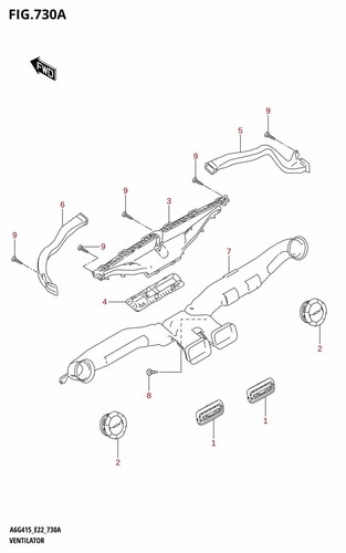 Suzuki genuine louver side - suzuki,