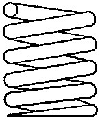 Rear suspension spring - spring, fits