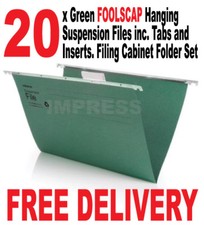 20 x Foolscap Green Hanging