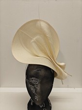 ivory large straw fascinator