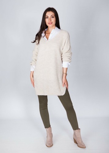 Indie neck jumper stone - indie,