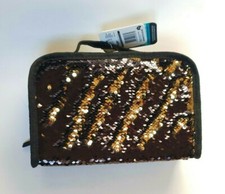 SEQUIN LUNCH BAG BLACK / GOLD