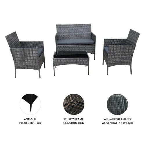 Rattan garden furniture sofa - furniture,
