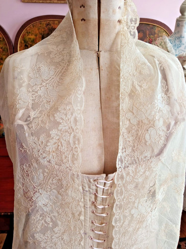 Antique french silk leavers - antique,