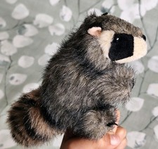 Folkmanis Puppets Mini Racoon Finger Puppet 6in Soft Toy Plush