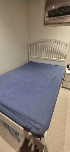 Ikea double bed frame white - ikea,