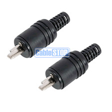 2 Pin DIN Hi-Fi Speaker Plug Cable Audio Connector PACK of 2 - Screw Connections