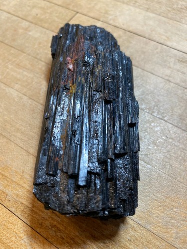 Black tourmaline crystal - black,