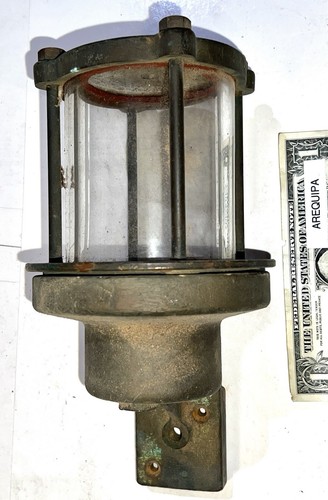 Vintage solid brass ship light - solid,
