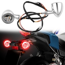 For Bobber Cafe Racer Motorcycle LED Bullet Running Turn Signal Brake Lights US