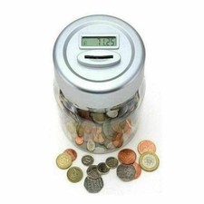 Silver Digital Coin Counter