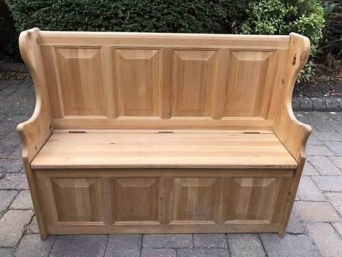 Monks bench with - monks, cushion