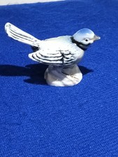 Bird porcelain blue tit - blue,