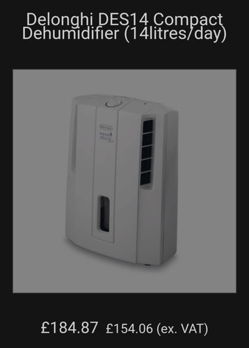 Delonghi dehumidifier 14liters - delonghi,