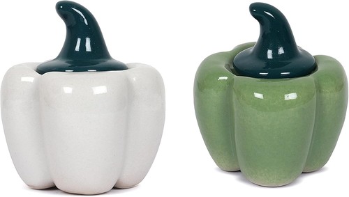 Ceramic capsicum pickle jar - capsicum,