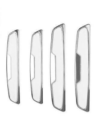 White chrome door boot - 4x, white/chrome