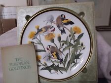 FRANKLIN PORCELAIN Wedgwood SONGBIRDS OF The WORLD European Gold plate dish 1977