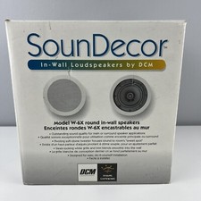 DCM Model W-6X SounDecor In-Wall White Speakers Vintage Brand New!