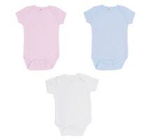 Baby Grow Boy Girl Babygrow Short Sleeve Bodysuit Vest 100% Cotton 0-3 3-6 6-9 M
