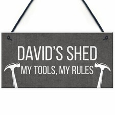 Personalised shed sign tools - shed,