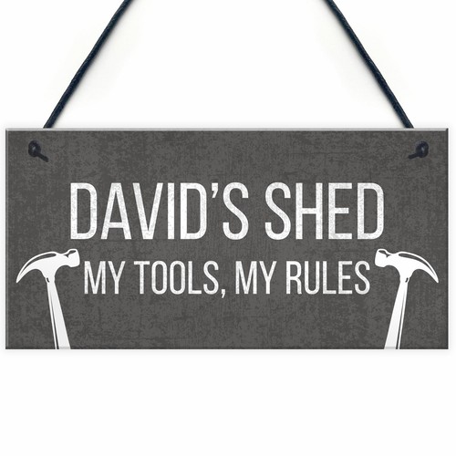 Personalised shed sign - sign, tools