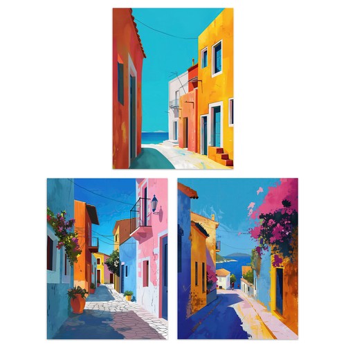 Set colourful greek - set, of
