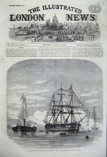 Old antique print 1860 - old, prince