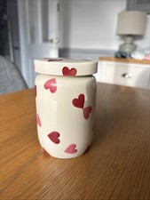 Emma Bridgewater Pink Hearts  Jam Jar With Lid