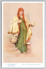 Lady Macbeth Shakespeare Illustrated Postcard Marjorie C. Bates