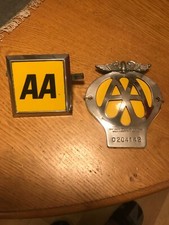 Vintage AA badges x2 different