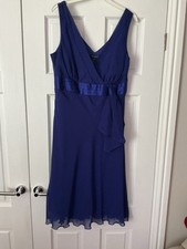 Women’s Debenhams Blue Dress & Bolero Cardigan Size 14 Good Condition 