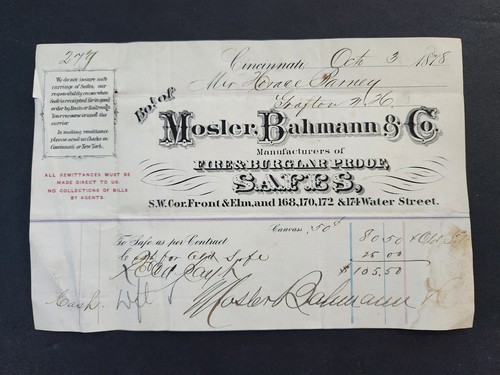 1878 antique mosler bahmann - mosler,