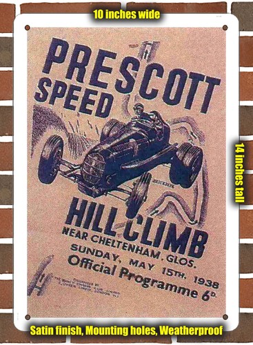 Metal sign 1938 prescott - metal,