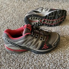 Salomon XR Crossmax 1 Womens 6 US Gray/Pink Trial Hiking Running Shoes EUC Great