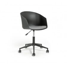 Habitat Moon Fabric Office Chair - Black & Grey