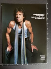 MICK JAGGER - ROLLING STONES - SCARF 8X12' Original Magazine Photo Page M141